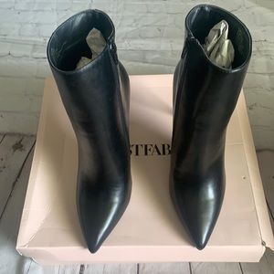 Brand new with box!! Black leather booties. Size 10!